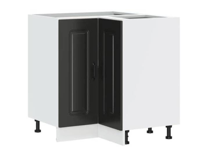 Helloshop26 Eckschrank für die Küche, optimiert, 75,5 x 75,5 x 81,5 cm, aus Holz, schwarz, 02_0049931