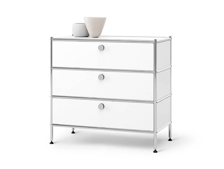 Tchibo - Kommode Metall »Cn3« mit 3 Schubladen - 77x40x73,5cm - chrom -