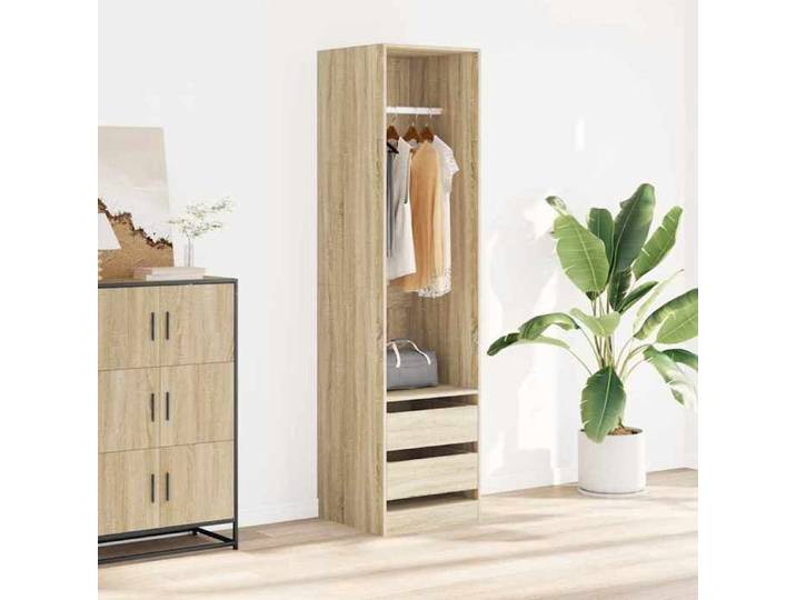 SALE 2026 Garde-robe avec tiroirs - moderne-design - bois d'ingénierie - robe avec tiroirs - chêne sonoma - avec 2 tiroirs - 50x50x