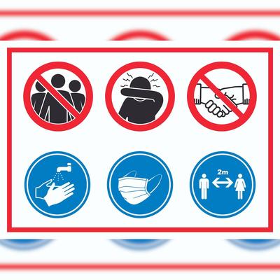 HB-Druck Hygieneregeln Symbol Schild A6 (105x148mm)