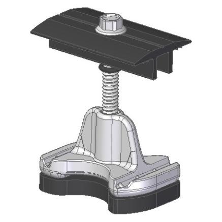 Novotegra mellemklemme 30-42 mm til C skinne sort (Solaranlage Montagematerial) (5705157111641)