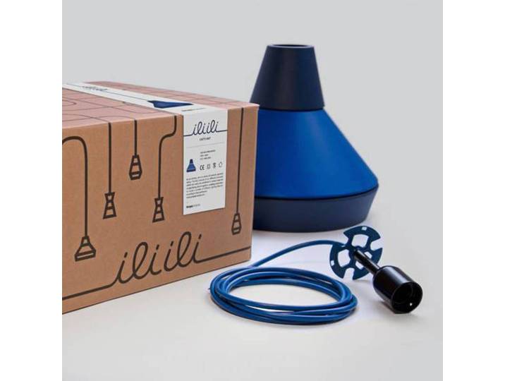 GRUPA Designer Hängelampe Ili Cats Hat, dimmbar, blau, für Wohn- / Esszimmer, Aluminium, Design, Pendelleuchte
