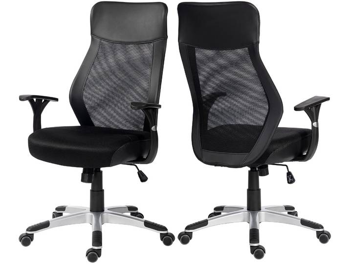 Chefsessel DUO COLLECTION Niko , schwarz, Kunstleder Netzstoff, Stühle, Chefsessel