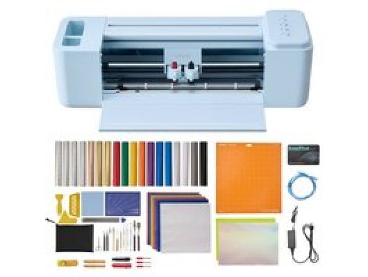 VEVOR Vinylschneidemaschine 30 cm, Schneideplotter/Plottermaschine mit Tastensteuerung & Material- und Werkzeugset, Kompatibel mit Mac/Windows/Android/iOS, für Bastelarbeiten Karten Wohnaccessoires