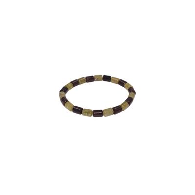 Armband FIRETTI "Schmuck Geschenk Armschmuck Armkette Edelstein", hellgrün, dunkelgrün, hellgrün, dunkelgrün, Armbänder, Damen, 20cm, Silikon Stein, Silikon, Stein, Armband, Made in Germany - mit Granat