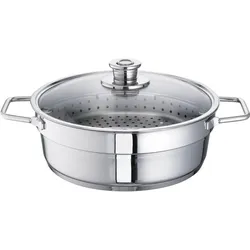 Schulte-Ufer SUS Aroma Dämpfer Wega, Pfanne + Kochtopf, Silber