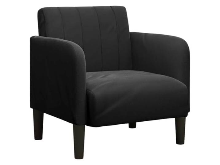 Tmriohed Sessel mit Armlehnen Schwarz 54cm Samt Polstersessel Moderner Loungesessel aus Samt mit Sperrholzrahmen für Wohnzimmer, Schlafzimmer und Empfangsbereich.