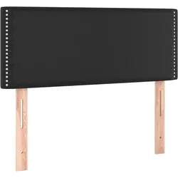 Décoshop26 - Kopfteil Schlafzimmeraccessoire LED-Beleuchtung 80 x 5 x 78/88 cm schwarzes Kunstleder TDL0200587