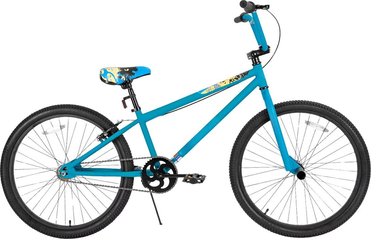 BMX-Fahrrad - Für Jugendliche und Erwachsene - Anfänger bis Fortgeschrittene - 61-66 cm - Blau
