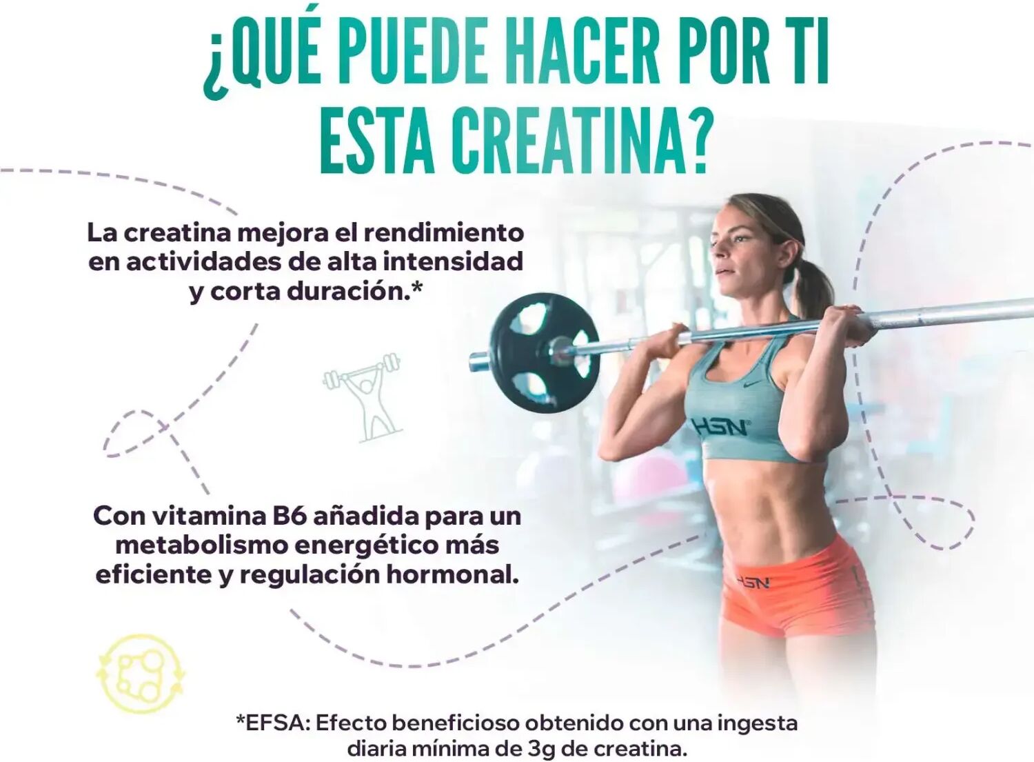 HSN Evokalyn creatina alcalina - 120 veg caps - Creatina - Cápsulas Vegetales - 120  Servicios