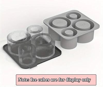 Uplift Essentials Reusable Silicone Tumbler Ice Tray Set With Storage Bin gray