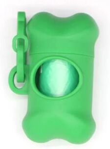 Uplift Essentials Professional Bone Shaped Pet Waste Bag Dispenser green