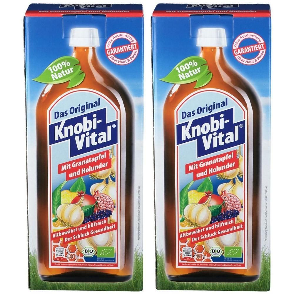Knobivital mit Granatapfel und Holunder Bio 2x 2x960 ml Flaschen