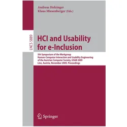 HCI and Usability for e-Inclusion, Fachbücher von Andreas Holzinger, Klaus Miesenberger