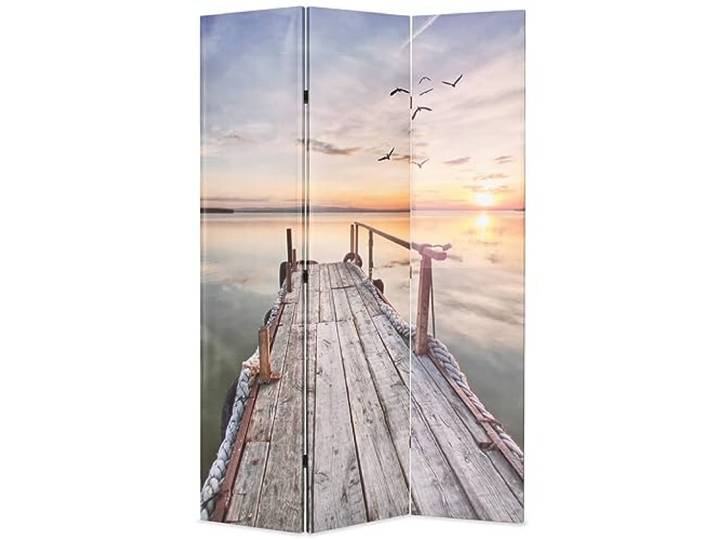 vidaXL Raumteiler klappbar 120 x 170 cm See mit Steg