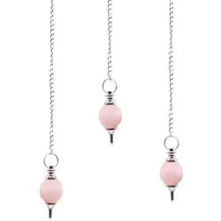 Faceted Gemstone Pendulum - Rose Quartz