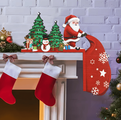 Inspire Picks Merry Christmas Wooden Door Frame Decoration Pendant style 5