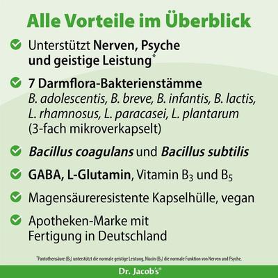 ZEN Biotics Darmflora-Bakterien+GABA Dr.Jacob's 60 St Kapseln