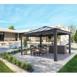 Palram - Canopia Aluminium Pavillon Dallas 1414 | Anthrazit | 422x422x307 cm - Anthrazit