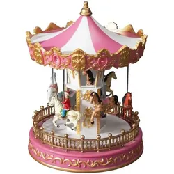 Konstsmide LED Szenerie Pferdekarussell - weiß|gold|pink