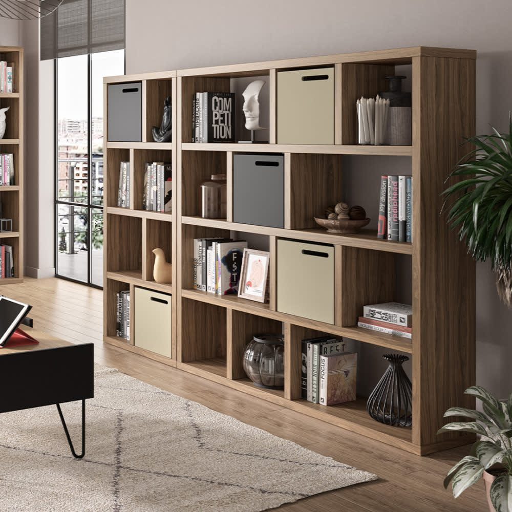 TEMAHOME Bibliothèque noyer H159 Marron 150x159x34cm
