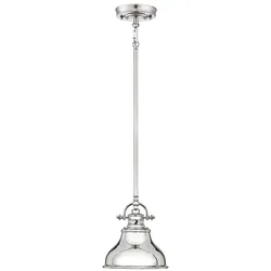 Hängeleuchte Pendellampe Deckenleuchte Metall Glas Silber Esszimmerleuchte