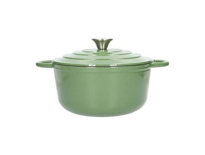 Braadpan, gietijzer, groen, Ø 24 cm