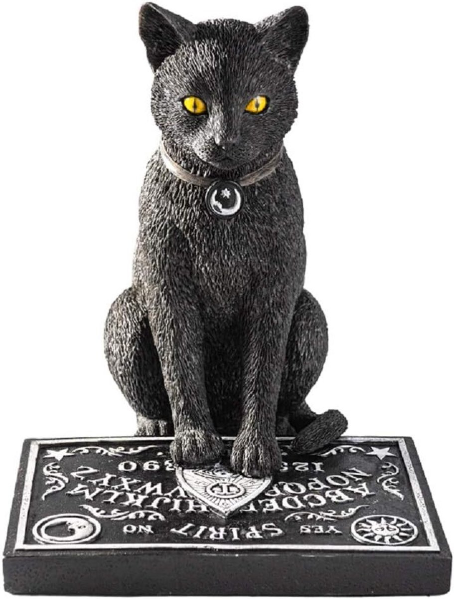 Zwarte Kat Spirit Board Beeldje voor Thuisdecoratie