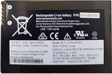 Honeywell CT60 Batterij, Zwart, 4020 mAh