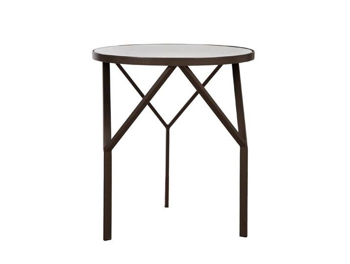 GILDE Beistelltisch TRIADE Beistelltisch - anthrazit aus Metall - Höhe 48,5cm x Ø 43,5cm (1x Beistelltisch, Tische - Dekoration - Nachttisch - Wohnzimmer), Tisch - Ablagetisch - Couchtisch - Sofatisch