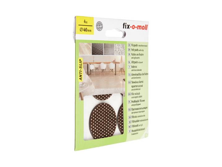 fix-o-moll Anti-Rutsch Filzpads selbstklebend, braun