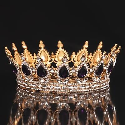 Hochzeitskrone Brautkleid Kopfschmuck Geburtstag Erwachsene Zeremonie vielseitiges Strass-Haarband luxuriöse runde Krone Valentinstag Geschenk