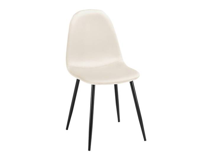 Stuhl Lio Beige Samtbezug Gepolstert