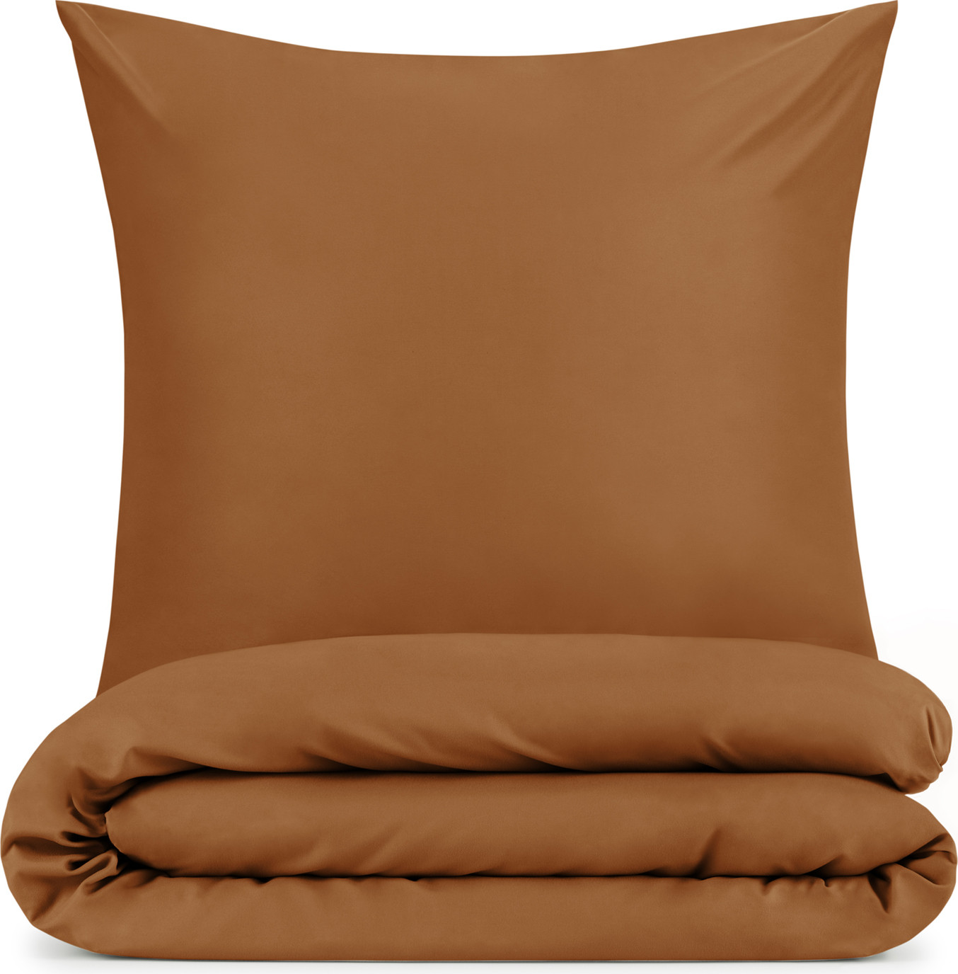 Blumtal Beddengoed Set van Microvezel met Lakens en Kussensloop, Bruin, 155x220 cm