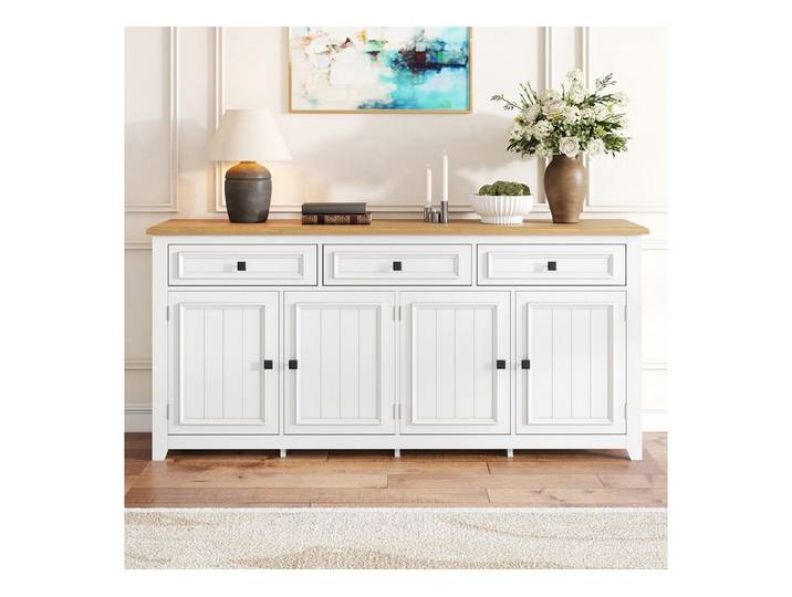IDEASY Sideboard Sideboard Anrichte 160 cm 3 Schubladen 4 Türen Stauraum Wohnzimmer