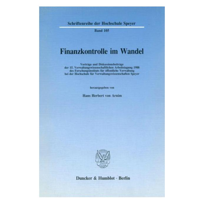 Duncker Finanzkontrolle im Wandel. (65453474)