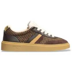 Serafini für Damen. AI26DCOU Braune Wildleder-Sneaker "Court" (38), Wohnung, Schnürsenkel, Lässig
