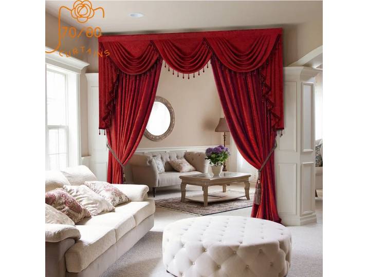 Rideau de draperie de Style européen, cantonnière de fenêtre fini, rideaux occultants personnalisés haut de gamme pour salon et chambre à coucher