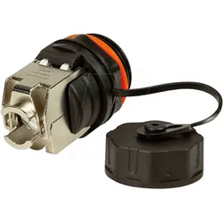 LOGILINK NP0085 - Outdoor Patchkabeldurchführung Cat.6A RJ45/LSA, werkzeugfrei