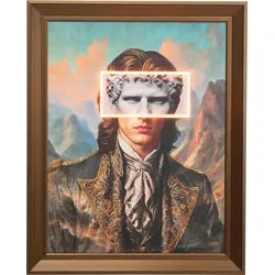 KARE DESIGN LED-Wandbild 80 x 100 cm Art Gentleman Kunststoff Bunt