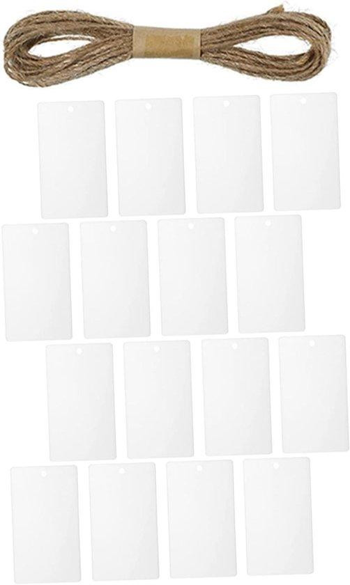 Mand Labels Opberg Labels Wit - 16 stuks