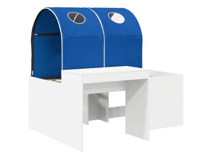 SKTQYQO Bett mit 3 Teilen Eiche Handwerk Blau Modernes Design, klare Linien, elegant, geeignet für jede Einrichtung