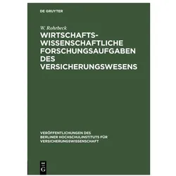 Rohrbeck:Wirtschaftswissenschaftliche F, Sachbücher von Walter Rohrbeck, W. Rohrbeck