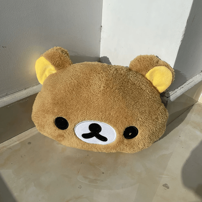 Inspire Essentials Cute Plush Hand Warmer Pillow Bear Cushion 11.81 Inches brown