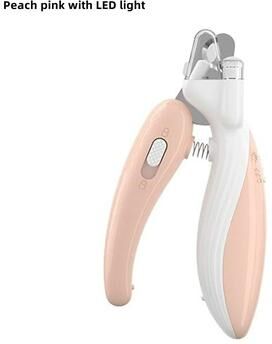 Uplift Essentials LED Pet Nail Trimmer Precision Electric Grinder & Safety Clipper peach Pink