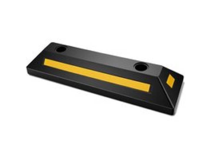 VEVOR Butée de stationnement pour garage, lot de 2, butée de roue robuste, 54,8 cm, butoir de stationnement en caoutchouc avec bandes réfléchissantes, pour voitures, camions, pneus, roues, pare-chocs