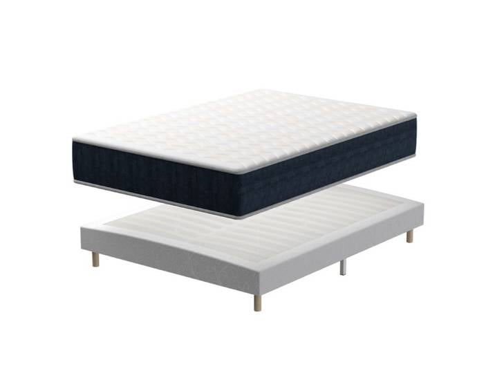 Ensemble matelas sommier 140x190 Mémoire de forme Matelas 140x190x28- Sommier 140x190