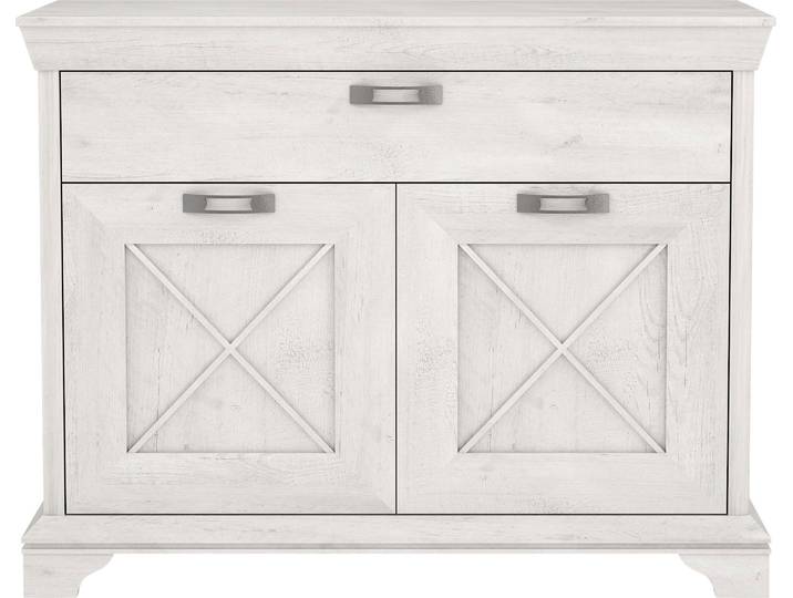 Kommode FORTE Kashmir , weiss (pinia weiß), B:123,3cm H:95,9cm T:48,2cm, Sideboards, Kommode, Breite 123 cm