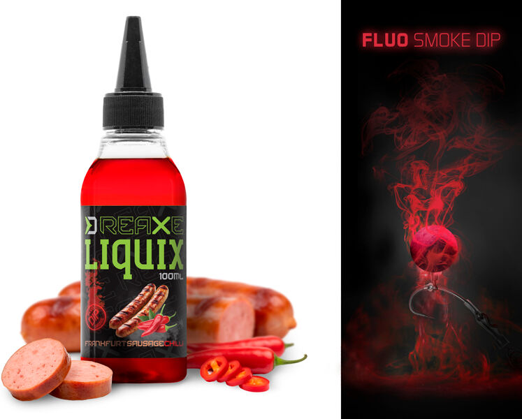 Delphin Fluo dip D SNAX LiquiX / 100ml Saucisse de Francfort – piment Saucisse de Francfort – piment