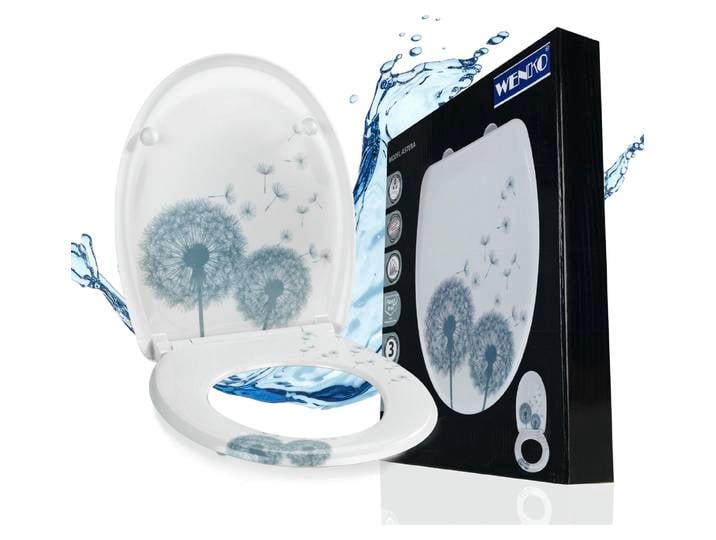WENKO Siège de WC Abattant de WC Abattant de WC à fermeture automatique Siège de WC Astera